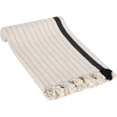 Olive And Linen Olive & Linen Harlow Turkish Towel In Black