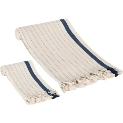 Olive And Linen Olive & Linen Harlow Turkish Towel Set In Neutral