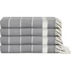 Olive And Linen Olive & Linen Lena Turkish Hand / Kitchen Towel Bundle In Gray