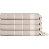 Olive And Linen Olive & Linen Lena Turkish Hand / Kitchen Towel Bundle In Neutral