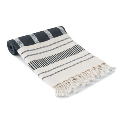 Olive And Linen Olive & Linen Paros Turkish Towel In Blue