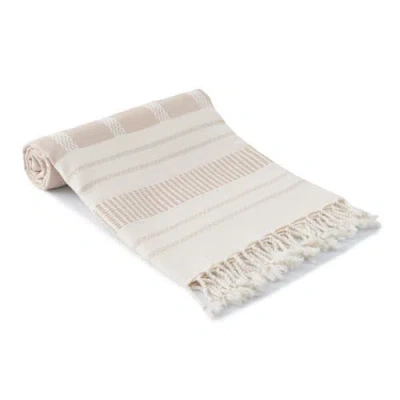 Olive And Linen Olive & Linen Paros Turkish Towel In Sand