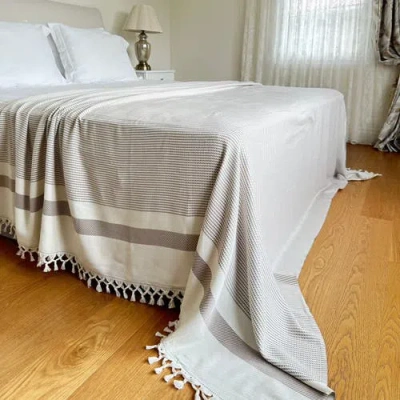 Olive And Linen Olive & Linen Pixel Blanket