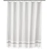 Olive And Linen Olive & Linen Pixel Shower Curtain In Gray