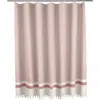 Olive And Linen Olive & Linen Pixel Shower Curtain In Pink