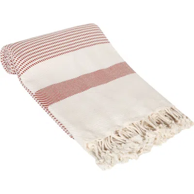 Olive And Linen Olive & Linen Pixel Turkish Towel In Brown