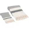 Olive And Linen Olive & Linen Pixel Turkish Towel Set In Neutral