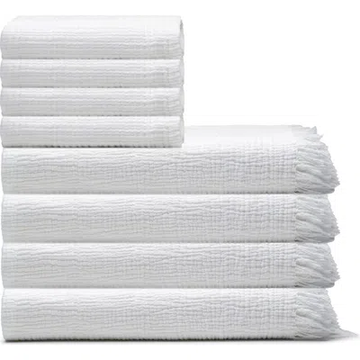 Olive And Linen Olive & Linen Soho Supersoft Towel Bundle In White
