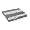 Olive And Linen Olive & Linen Summer Double Sided Throw In Black