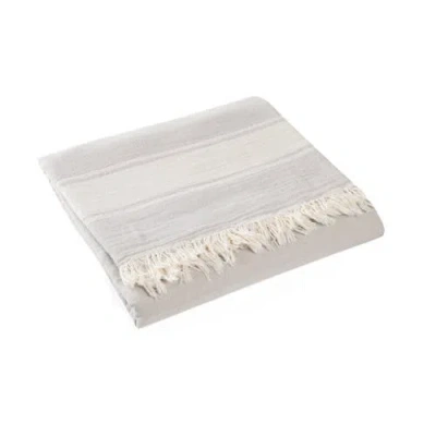 Olive And Linen Olive & Linen Summer Double Sided Throw In Neutral