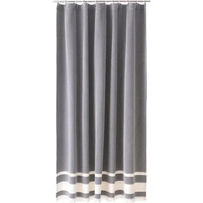 Olive And Linen Olive & Linen Waffle Shower Curtain In Gray