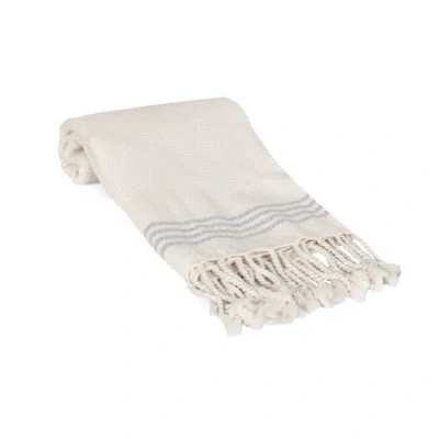 Olive And Linen Olive & Linen Whisper Weight Natural Turkish Hand Towel In Brown