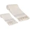 Olive And Linen Olive & Linen Whisper Weight Natural Turkish Towel Set In Beige