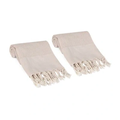 Olive And Linen Olive & Linen Whisper Weight Turkish Hand Towel In Sand