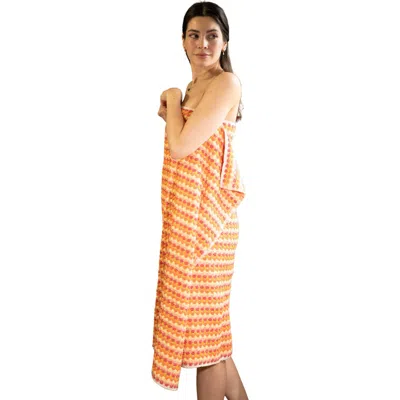 Olive And Loom Marseille Cotton Body Towel In Orange