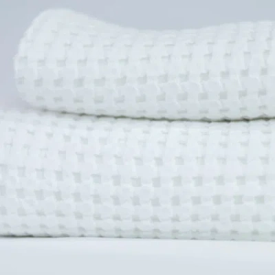 Olive And Loom Waffle Towel Set In White