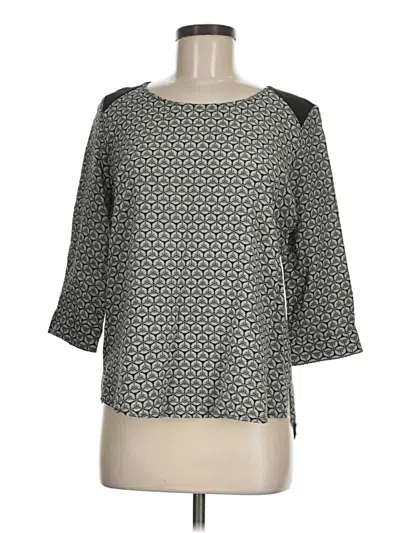 Pre-owned Olive & Oak 3/4 Sleeve Top Gray Square Neckline Tops