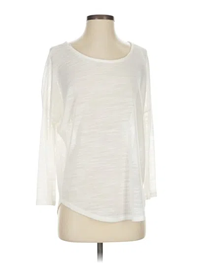 Pre-owned Olive & Oak 3/4 Sleeve Top Ivory Boatneck Tops In White