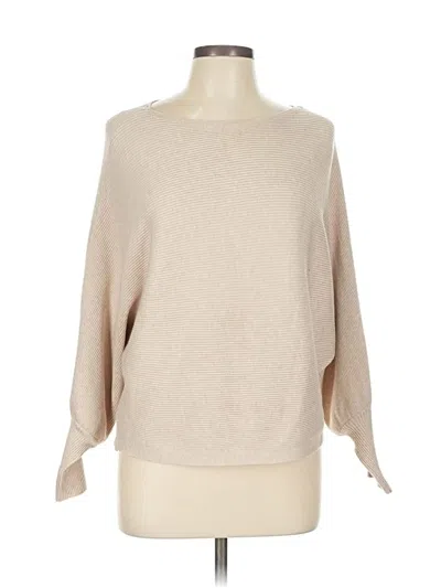 Pre-owned Olive & Oak 3/4 Sleeve Top Tan Boatneck Tops In Brown