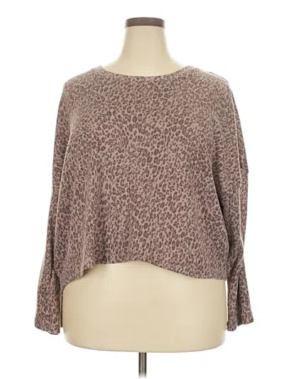 Pre-owned Olive & Oak 3/4 Sleeve T-shirt In Brown