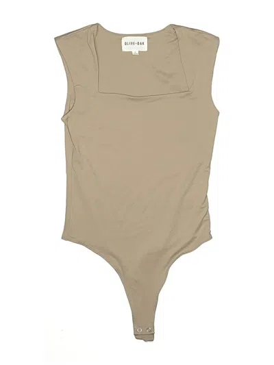 Pre-owned Olive & Oak Bodysuit In Brown