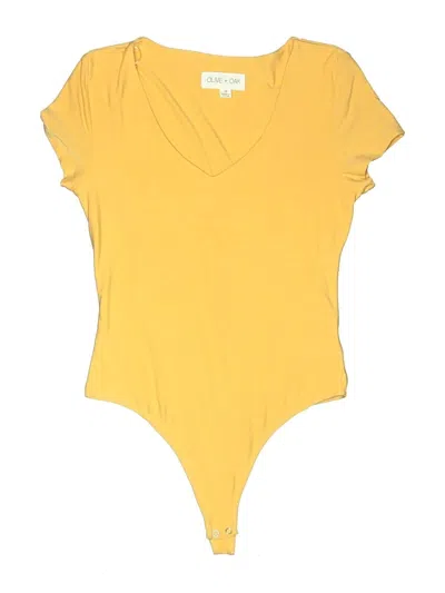 Pre-owned Olive & Oak Bodysuit In Yellow