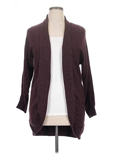 Pre-owned Olive & Oak Cardigan Sweater In Burgundy