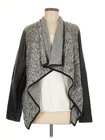 Pre-owned Olive & Oak Cardigan Sweater In Gray
