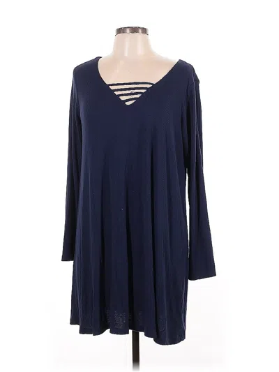 Pre-owned Olive & Oak Casual Dress In Blue