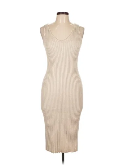 Pre-owned Olive & Oak Casual Dress In Brown