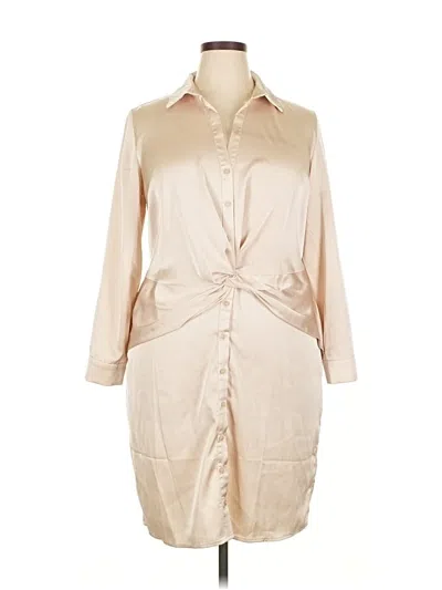 Pre-owned Olive & Oak Casual Dress In Brown