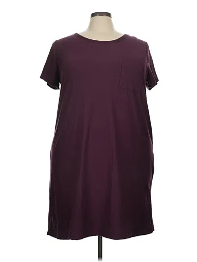 Pre-owned Olive & Oak Casual Dress In Burgundy