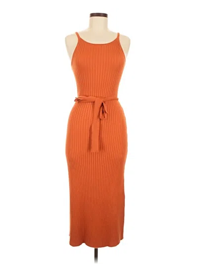 Pre-owned Olive & Oak Casual Dress In Orange