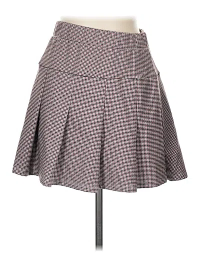 Pre-owned Olive & Oak Casual Skirt In Gray