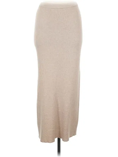 Pre-owned Olive & Oak Casual Skirt In Tan