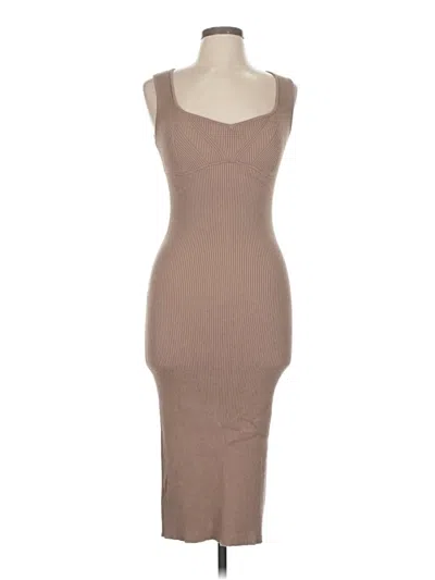 Pre-owned Olive & Oak Cocktail Dress In Brown