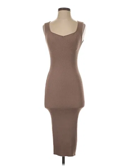 Pre-owned Olive & Oak Cocktail Dress In Brown