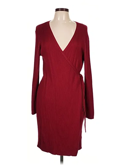 Pre-owned Olive & Oak Cocktail Dress In Burgundy