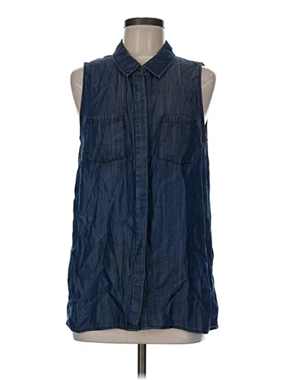 Pre-owned Olive & Oak Denim Vest In Blue