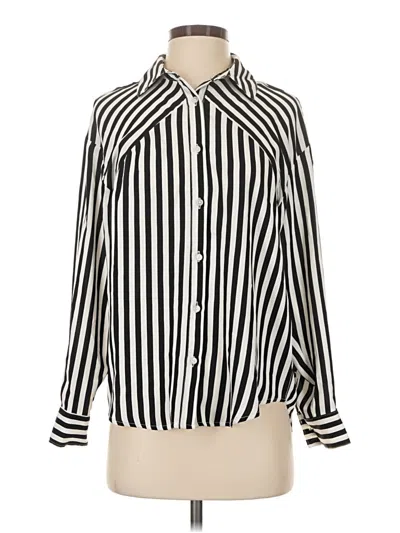 Pre-owned Olive & Oak Long Sleeve Blouse In Ivory