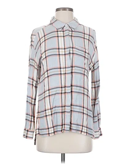 Pre-owned Olive & Oak Long Sleeve Blouse In White