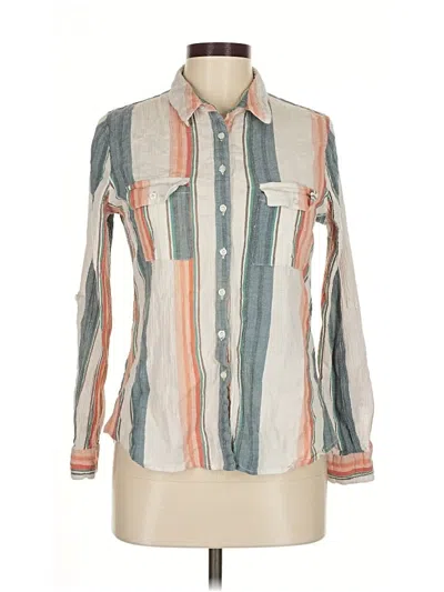 Pre-owned Olive & Oak Long Sleeve Button Down Shirt In Gray