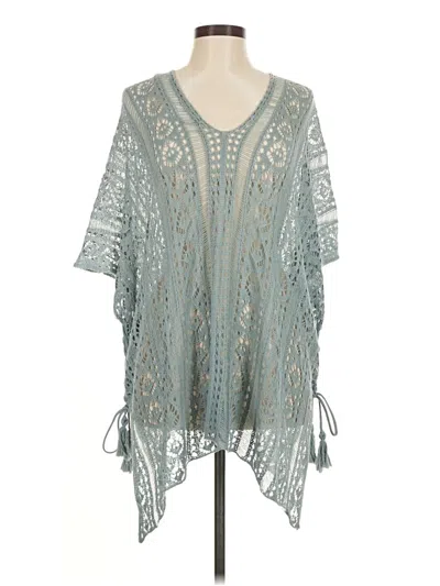 Pre-owned Olive & Oak Poncho In Blue