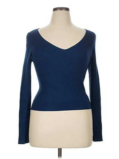 Pre-owned Olive & Oak Pullover Sweater In Blue