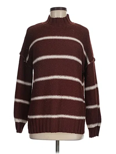 Pre-owned Olive & Oak Pullover Sweater In Burgundy