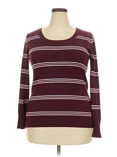 Pre-owned Olive & Oak Pullover Sweater In Burgundy