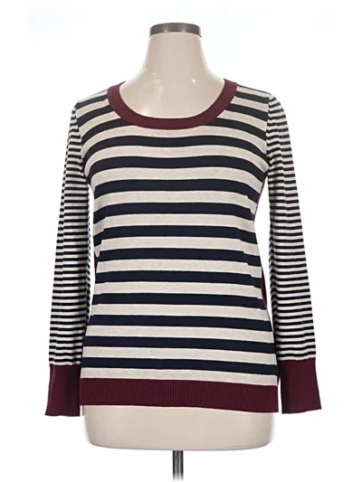 Pre-owned Olive & Oak Pullover Sweater In Burgundy