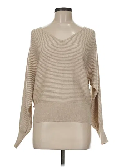 Pre-owned Olive & Oak Pullover Sweater In Tan