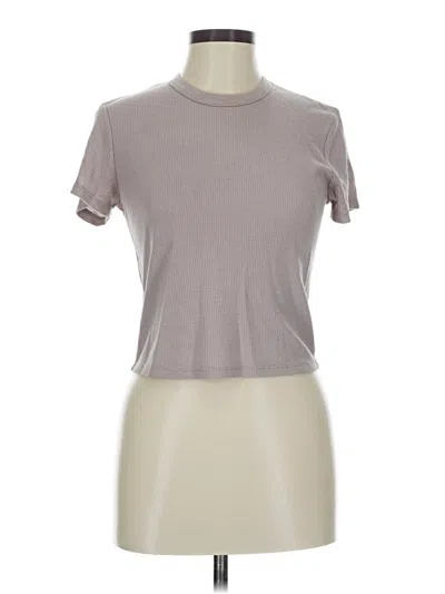 Pre-owned Olive & Oak Short Sleeve Turtleneck In Gray