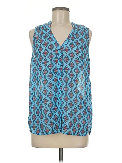 Pre-owned Olive & Oak Sleeveless Blouse In Blue